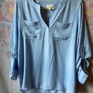 Maison Jules Flowy Blue Blouse